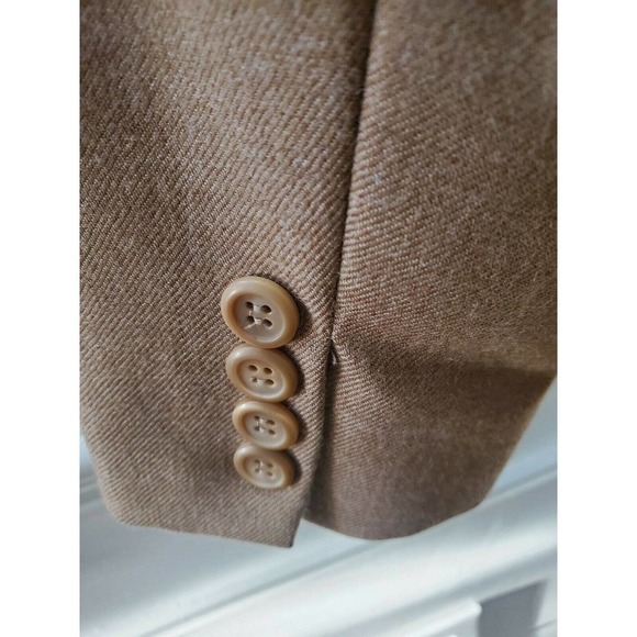 Pendleton Women's Tan Wool Two Buttons Single Breasted Fitted Blazer Size 10 - Picture 7 of 12